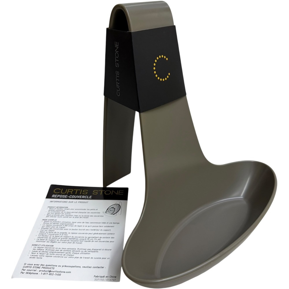 Curtis Stone Lid Rest Pot Pan Cover Holder Gray Kitchen Counter Organizer